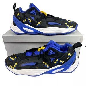 Adidas Exhibit A Black/Blue/Yellow/White Basketball Sneaker H69008 Mens Size 7